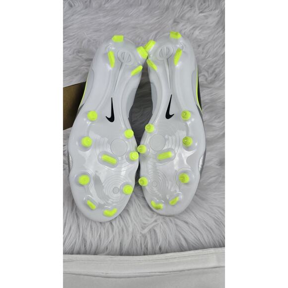 Nike Tiempo 10 Academy Fg/Mg Metallic Silver Black Volt Men\'s Size 9 DV4337-001 main image 7